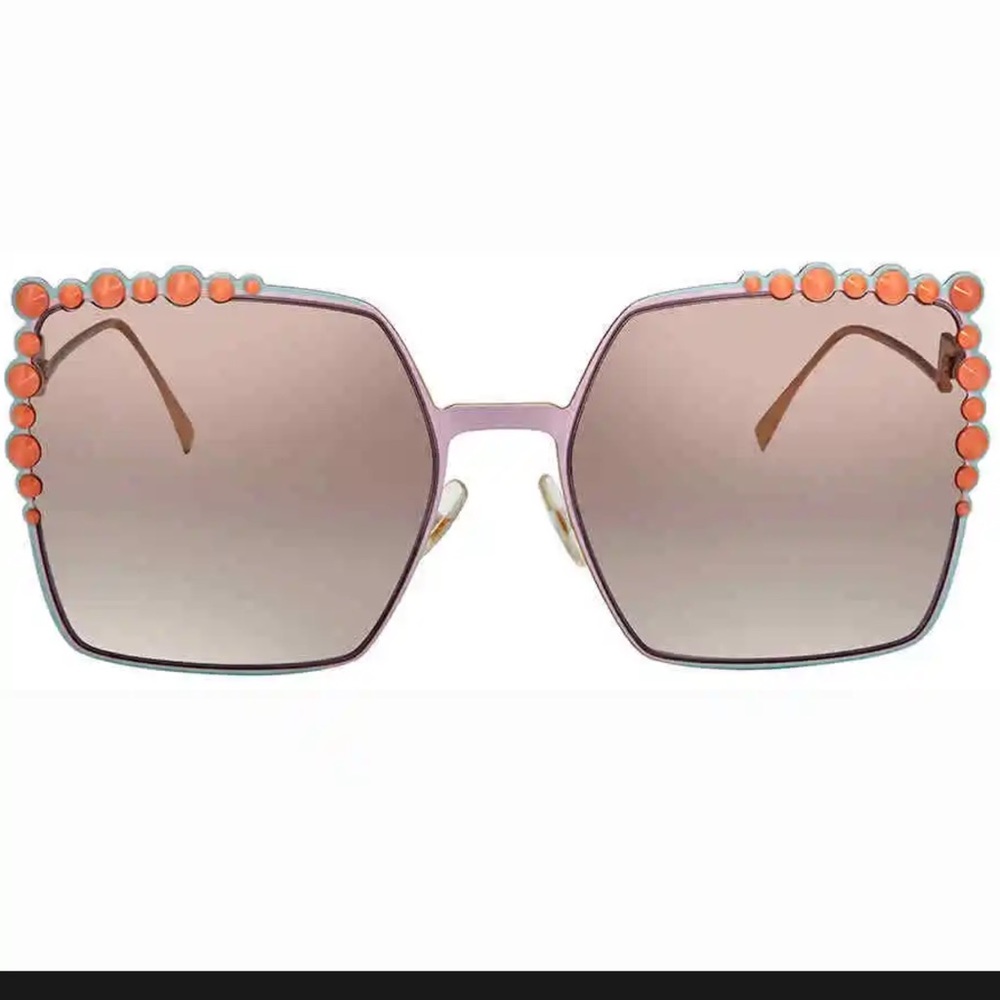 FENDI CAN EYE FF 0259/S 35J/NQ Pink Orange Gold / Brown Gradient Sunglasses NWT